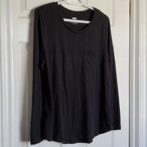 Black Old Navy Relaxed Long Sleeve Top - Picture 4 of 5